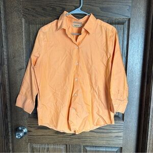 Eddie Bauer Orange Long-Sleeve Button-Down Shirt